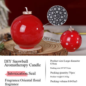 XS9227 özel noel kar tanesi topu kokulu mum DIY atmosfer anlamda noel dekorasyon mum ev dekorasyon mum - Product Image 6
