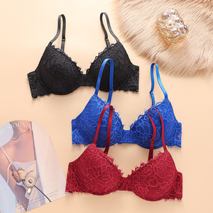 <span class=keywords><strong>Reggiseno</strong></span> Premium in Pizzo Stile Francese <span class=keywords><strong>con</strong></span> <span class=keywords><strong>Ferretto</strong></span> e Push-up, Lingerie Traspirante <span class=keywords><strong>con</strong></span> Motivi Floreali, Bralette di Alta Qualità per Donne - Product Image 1