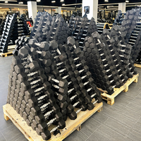 Ensemble d'haltères hexagonaux en caoutchouc pour salle de sport, vente en gros d'usine OKPRO, 1-70 kg, haltères hexagonaux en caoutchouc pour la musculation, achat en ligne