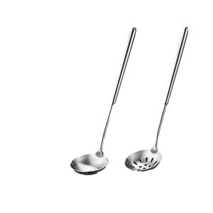 Ensemble de louche à soupe et passoire en acier inoxydable, ustensile de cuisine professionnel, manche long épaissi pour usage en restaurant - Product Image 3