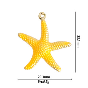 Copper Plated Ocean Themed Starfish Shell Pendants Bezel Setting Unisex Jewelry Charms For Necklace Gift Making - Product Image 4