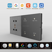 Interrupteur PC sans fil 1/2/3/4 voies avec télécommande Tuya ZigBee, compatible avec l'application Smart Life et le contrôle vocal pour l'éclairage domestique.