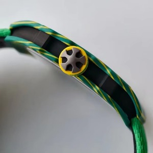 Reloj Automático Deportivo y Ejecutivo para Hombre, Diseño de Lujo 6702, Ultrafino, Mecánico, de Fibra de Carbono con Franjas Amarillas y Verdes - Product Image 6