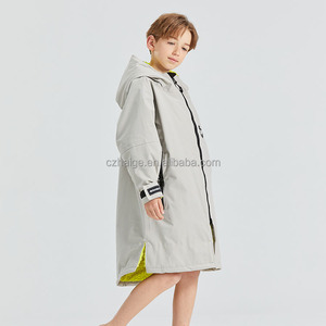Factory Custom Waterproof Swim Parka Long Sleeve Changing Robe <strong>Dry</strong> <strong>Swimming</strong> Robe for Men Adult Kids Surf Poncho Swim <strong>Coat</strong> - Product Image 1