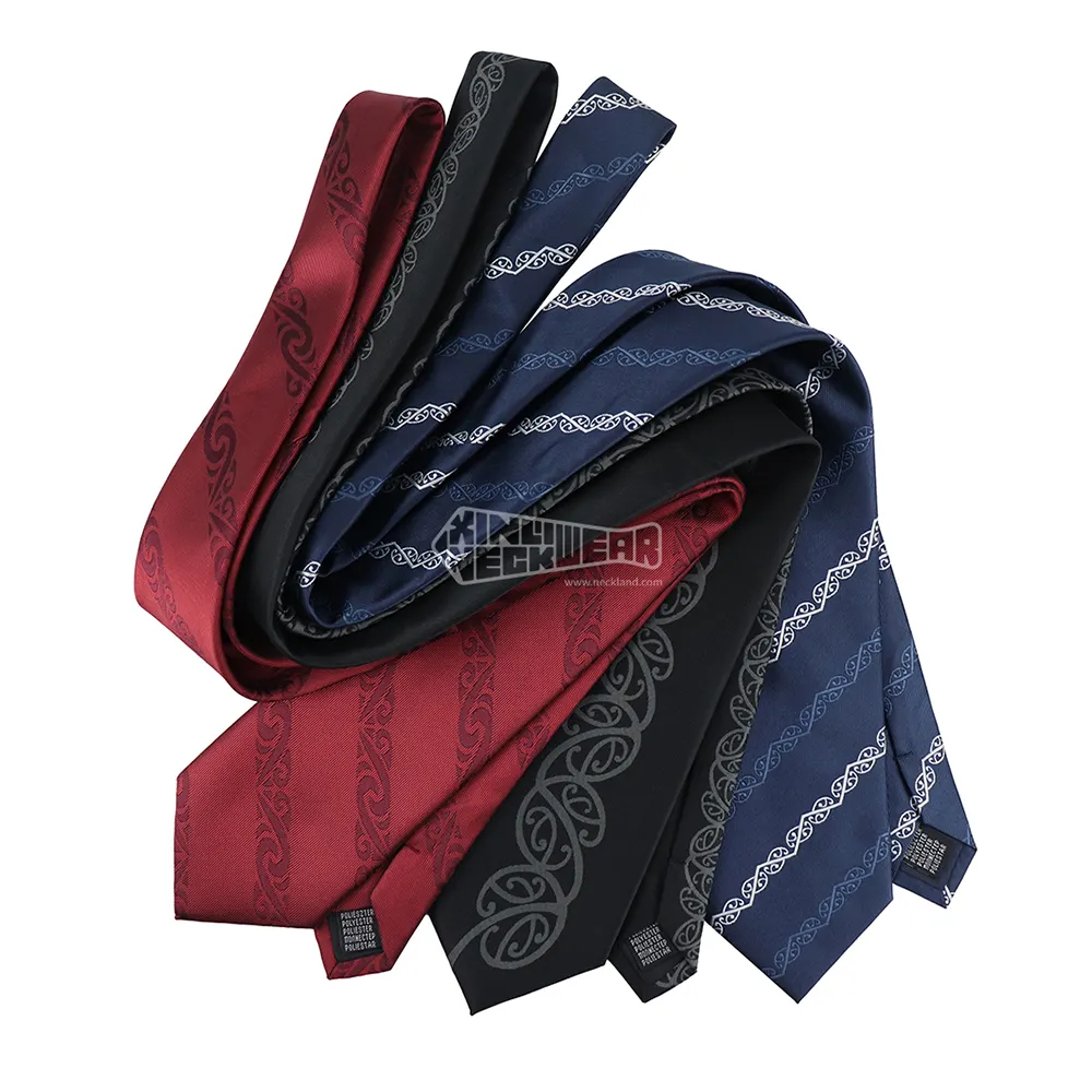 Elegante Herren Günstige Blau Rot Schwarz Gestreifte Krawatte Polyester Designer Panel Herren Krawatten Für Erwachsene Männer Angepasst