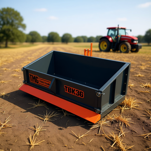 Tmg Industrial TbK36 3-Point Hitch <b>Transport</b> Box Manual Tipping For 25-30 Hp Tractors Material Handling Equipment - Product Image 2