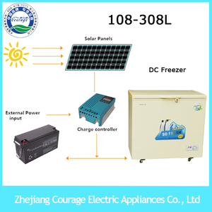 BD-168L <strong>Silver</strong> Deep Chest <strong>Freezer</strong> with Hard Top Open Door 12v/DC Solar Deep <strong>Freezers</strong> - Product Image 2