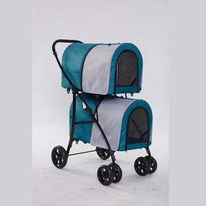 Ultimo stile piccolo cane passeggino Pet Bag può essere aperto davanti e dietro + dotato di parasole su entrambi i lati molto comodo da usare - Product Image 2