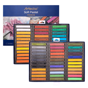 Artecho 72pcs 부드러운 파스텔 스퀘어 컬러 드로잉 분필 스틱 세트 학교 크레용 미술 용품 - Product Image 3