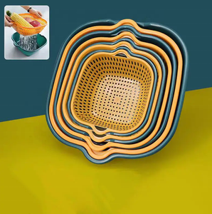 Usine en gros 6 pièces moderne en plastique cuisine Double lavabo fruits panier filtre eau bleu vidange panier - Product Image 4