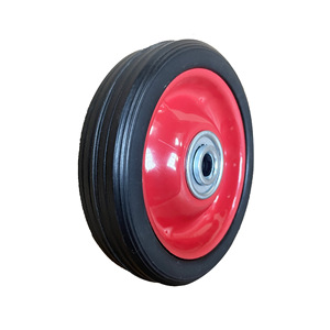 Roue en caoutchouc solide Roues de chariot de 5 pouces Roue de remplacement de chariot résistant sans plat - Product Image 2