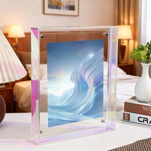 Cadre <span class=keywords><strong>photo</strong></span> en acrylique écologique, cadre <span class=keywords><strong>photo</strong></span> flottant coloré pour la décoration murale et de table dans la galerie, la maison, le bureau - Product Image 6