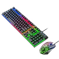Ancreu Offre Spéciale Gratuit Loup T13 De Jeu RVB Usb Clavier Et Souris colorée Combo Version Italienne