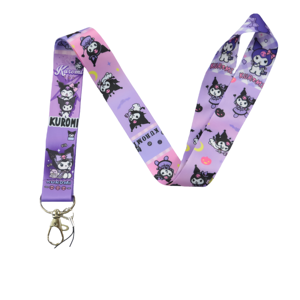 Multicolor Polyester Thermal Transfer Printed Casual Style Portable Cable Hanging Ropes for DIY Key Chain Promotional Activities