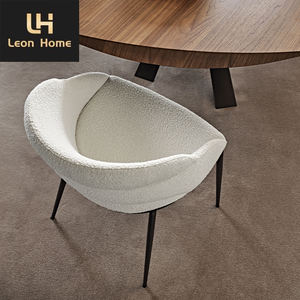 Silla con respaldo Premium Minimalista Moda Lujo Precio al por mayor Barato Pata negra Tela Sala de estar Restaurante Silla de comedor - Product Image 3
