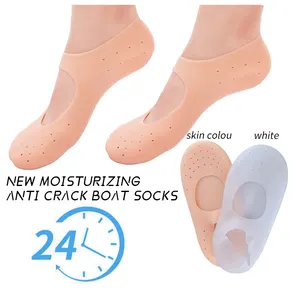 Ladies Shallow Heel Boat Socks Breathable Non-Slip Silicone Gel Foot Covers Moisturizing And Moisturizing Heel Socks