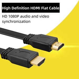 Venta caliente <span class=keywords><strong>de</strong></span> alta calidad 4K 3D 1080P Full Hd <span class=keywords><strong>Super</strong></span> Speed negro 1,4 V macho <span class=keywords><strong>a</strong></span> macho <span class=keywords><strong>HDMI</strong></span> <span class=keywords><strong>Cable</strong></span> plano - Product Image 3