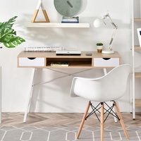 Groothandelsprijs Kantoor- en thuismeubilair Industrieel Vlekbestendig Houten bureau Metalen bureaupoten Studietafel Opbergruimte Geassembleerd