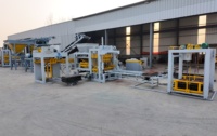 Machine automatique de fabrication de briques creuses en béton BRK QT6-15, ligne de production de blocs de ciment hydraulique contrôlée par PLC