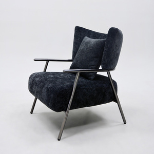 Light Luxury <b>Chair</b> Metal Frame Fabric Armchair Interior Living Room Furniture High End <b>Reading</b> <b>Chair</b> Loft Apartment <b>Chair</b> Seats - Product Image 1