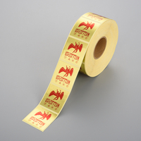 Autocollant papier adhésif avec logo personnalisé, étiquette dorée imprimée, autocollants imperméables en vinyle pour emballage