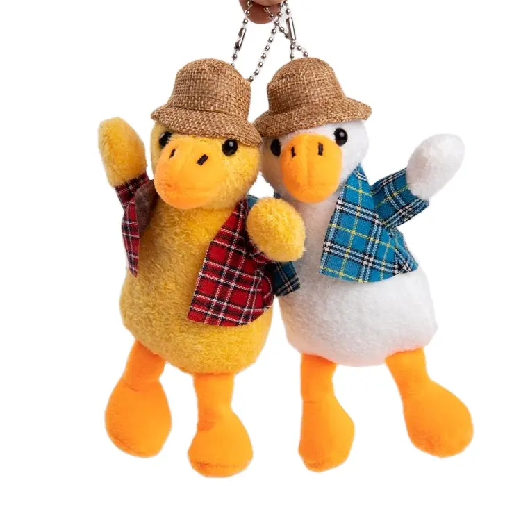 Factory Direct Price Manufacturer Custom Soft Animal Stuffed Cartoon Doll Plush Toy Straw Hat Duck For Kids Gift