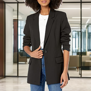 Two-piece Business <b>Suits</b> Woven Single Button Closure Coat <b>Dress</b> Mother Pack Women - Product Image 2