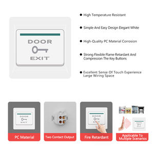 <span class=keywords><strong>RFID</strong></span> 카드 판독기 전원 공급 장치 초인종 자기 잠금 출구 스위치 125kHz 주파수와 방수 ABS 액세스 제어 시스템 키트 - Product Image 5