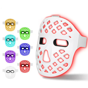 Masque facial LED 7 couleurs personnalisé en usine, design en silicone creux respirant, soin de la peau à domicile - Product Image 3