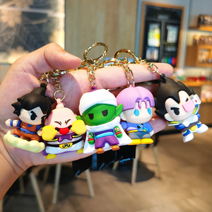 Porte-clés Dragon Ball en PVC, figurines de dessin animé, Trunks, Son Goku, Piccolo, Buu, <span class=keywords><strong>Vegeta</strong></span>, figurines d'action, porte-clés, pendentif pour sac - Product Image 4
