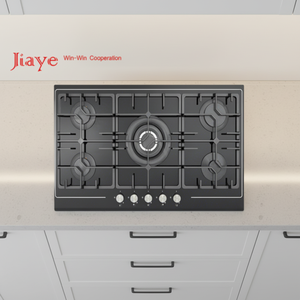 Piano Cottura a Gas da Incasso Anti-Esplosione in Vetro Nero <span class=keywords><strong>per</strong></span> Uso Domestico - Product Image 1