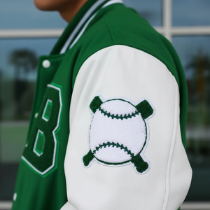 800gsm Unisex Varsity Bomber Jacket Bordado forrado de satén personalizable con cuello de solapa para el equipo escolar Ropa de invierno - Product Image 1