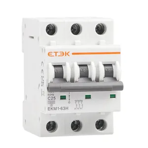 ETEK 차단기 도매 가격 EKM1-63H 3P 전기 안전 공기 disjuntor 10KA AC mcb