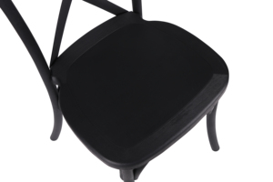 High Quality Industrial Modern Resin Crossback <b>Chair</b> Black <b>Stackable</b> Design for <b>Dining</b> and Hotel Use - Product Image 5