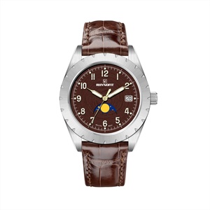 Reloj de Pulsera de Acero Inoxidable con Fase Lunar Automática, Personalizado con Logotipo Empresarial para Hombre, Resistente al Agua, Unisex, 39 mm - Product Image 1
