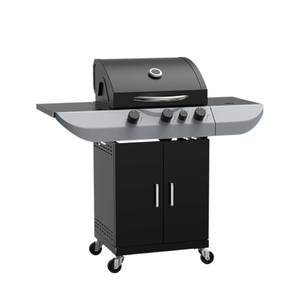 Parrillas de gas para barbacoa de hierro fundido movible para barbacoa comercial al aire libre con quemador lateral - Product Image 1