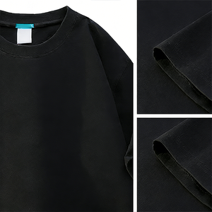 T-shirts en coton blanc uni pour hommes avec logo OEM personnalisé, 100% coton, tailles <span class=keywords><strong>S</strong></span> à 5XL, col rond, motif uni, manches courtes, tissu jersey - Product Image 5