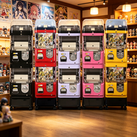 Distributeur automatique de capsules à monnayeur, modèle Tomy Gacha, avec vitrine d'exposition