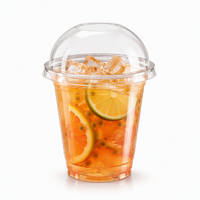 Gobelets en plastique PET transparents à paroi simple, biodégradables, écologiques, de qualité alimentaire, avec logo personnalisé, 98 mm, pour thé à bulles, café