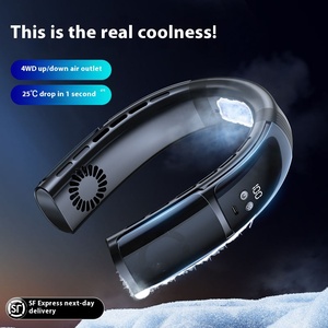 D07 Xách Tay <span class=keywords><strong>Mini</strong></span> USB Sạc Cổ Fan Mới Nhỏ Treo Điện Lười Biếng Fan Với 1-Năm Bảo Hành Người Tiêu Dùng Điện Tử - Product Image 5