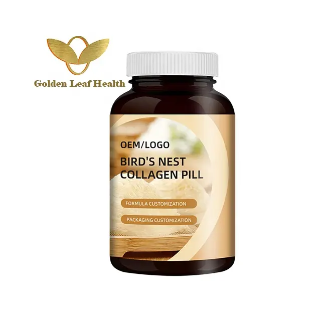 Golden Leaf Health Collagen Pills Supplement Tighten Skin Vitamin C Biotin Collagen Tablet for Hair Skin and Nail Support