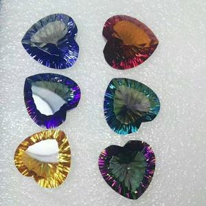 Quarzo Mistico di Alta Qualità all'Ingrosso, Taglio Concavo a Cuore Millennium, per Incastonatura di Gioielli - Product Image 2