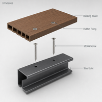 Poutre de terrasse en acier galvanisé robuste 2200x44x34mm, quille en acier cintrée de 2mm pour sous-struktur de terrasse composite