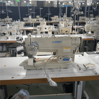 Vente d'usine ZY8420D machine à coudre droite à double aiguille et plate avec ourlet roulé