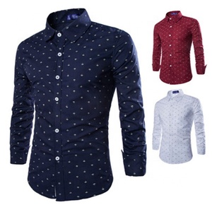 Camisas Formales para Hombre, Modelo Nuevo, Diseño Estampado, con Cuello Alto, Manga Larga, Cierre de Botones, al Precio Más Bajo - Product Image 2