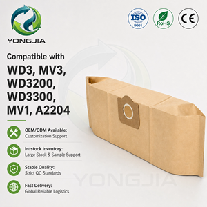 Bolsas de Filtro para Aspiradora Manuales OEM/ODM SuzhouYJ Compatibles con Karchers WD3 6.959-130.0 WD3200 WD3300 WD3500P MV3, Papel para Polvo - Product Image 1
