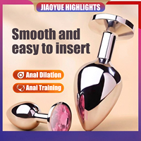 Plug anal en métal incrusté de diamants avec base - Acier inoxydable poli miroir, unisexe, pour porter en déplacement
