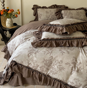 Parure de lit en <span class=keywords><strong>lin</strong></span> lavé style rétro français, quatre pièces, épaissie, drap-<span class=keywords><strong>housse</strong></span>, <span class=keywords><strong>housse</strong></span> de <span class=keywords><strong>couette</strong></span>, trois pièces, 100 % <span class=keywords><strong>lin</strong></span> - Product Image 4