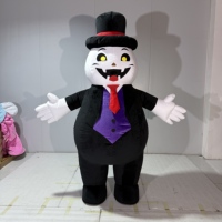 Costume de mascotte gonflable en peluche OEM, squelette de vampire, citrouille, monstre de dessin animé pour adulte, pour défilé d'Halloween, fête, événement