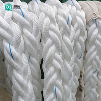 Cordes de filament mono en polypropylène à huit brins Corde d'amarrage tressée Danline à 12 brins 30mm 65mm X 220 Mtr pour l'industrie de la pêche